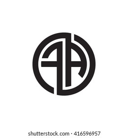 FA initial letters loop linked circle monogram logo