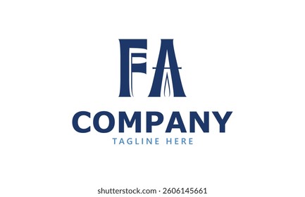 FA initial logo design and letter logo design