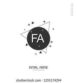 FA Initial logo template vector