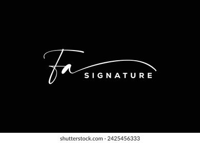 Logotipo de la firma de escritura a mano. FA dibujado a mano Caligrafía letras Vector. FA letra inmobiliaria, belleza, fotografía letra logo diseño.
