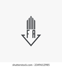 FA initials Real Estate Logo stock illustration. Logo vector