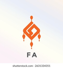 FA Kufi Calligraphy Abstract Logo logo design vector illustration