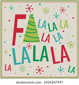 Fa la la la christmas seamless posters