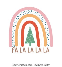 fa la la la la, christmas svg design, christmas t shirt design, svg design, boho rainbow, christmas