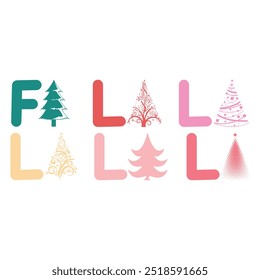 FA LA LA LA  CHRISTMAS T-SHIRT DESIGN