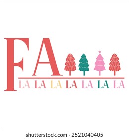PROJETO DE CAMISETA FA LA LA CHRISTMAS