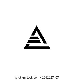 Black Letter Triangle Logo Vector Icon Stock Vector (Royalty Free ...