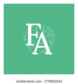 Fa Letter Couple Initial Wedding Logo Stock Vector (Royalty Free ...