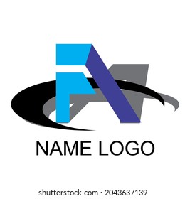 FA letter line logo vector, for free design.
