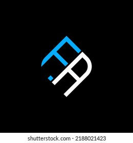 Diseño creativo del logotipo de la letra FA con gráfico vectorial