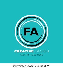 FA letter logo creative design. FA unique design. Vector illustration