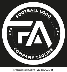 Diseño del logotipo de la carta FA Diseño único y moderno del logotipo FOOTBALL LOGO