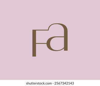 FA letter logo icon design. Classic style luxury initials monogram.