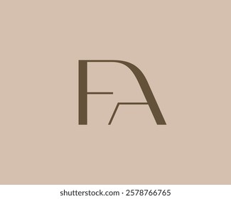 FA letter logo icon design. Classic style luxury initials monogram.