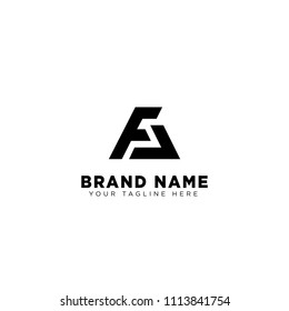 fa letter logo type template vector illustration