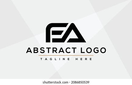 fa letter logo type template vector illustration icon