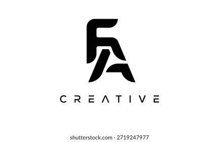 FA-Letter-Monogramm-Logo für moderne kreative Markenidentität