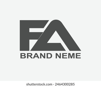 FA letter personal logo design template Free vector