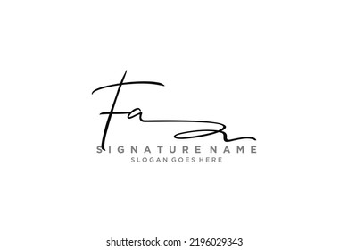 FA Letter Signature Logo Template elegant design logo Sign Symbol template vector icon