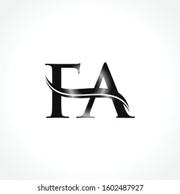 FA letter Type Logo Design vector Template. Abstract Letter FA logo Design