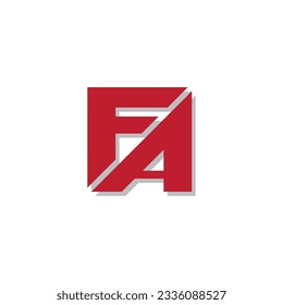 FA letter vector illustration for an icon, symbol or logo. FA letter initials logo