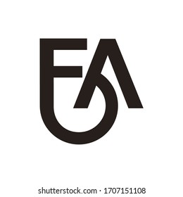 diseño de logotipo vectorial de letra fa 