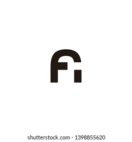 fa letter vector logo. fi letter vector logo