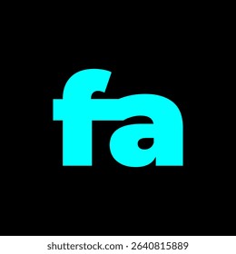 fa logo design symbol on black