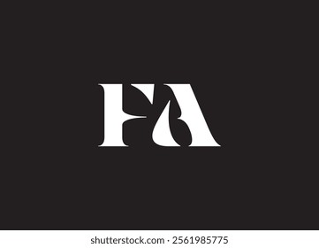 FA logo Design Template Vector Graphic Branding Element.
