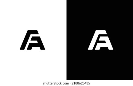 FA logo design vector illustration template. Creative FA letters monogram icon.