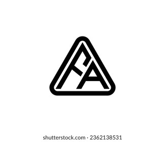 plantilla vectorial de diseño de logotipo FA
