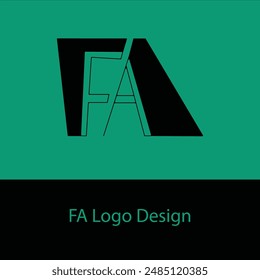 The 'FA' logo, featuring a stylish and bold design that shows professionalism and creativity. Ideal for branding, marketing, and merchandise for finance agencies, fashion brands, and artistic ventures