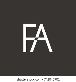 FA logo initial letter design template vector