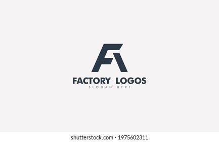 FA logos latter vector concept