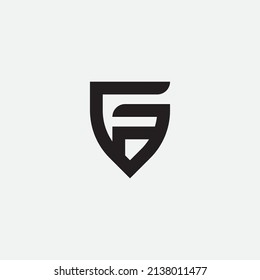 FA monogram design logo template.