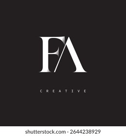 FA Monogram Logo Minimal Elegant Letter mark for Luxury, Fashion   Creative Brands	
