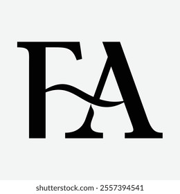 fa symbol initial letter design