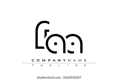 FAA abstract letter design. Modern Business Logo Design With Abstract Typography and Contemporary Style