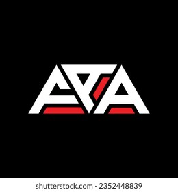 FAA triangle letter logo design with triangle shape. FAA triangle logo design monogram. FAA triangle vector logo template with red color. FAA triangular logo Simple, Elegant, and Luxurious design.