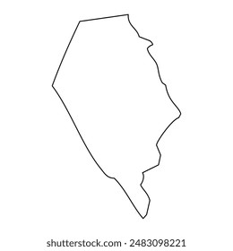 Faasaleleaga district map, administrative division of Samoa. Vector illustration.