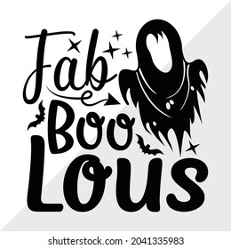 Fab Boo Lous Printable Vector Illustration
