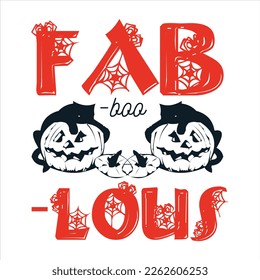 Fab Boo Lous Shirt Funny Halloween Ghost T-shirt Gift Vector Graphic Design