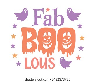 fab boo lous typography t-shirt design