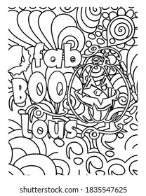 fab boo lous.Halloween coloring book.