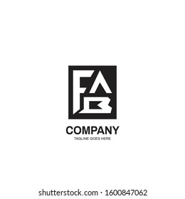 FAB Letter Inside Box Logo Design