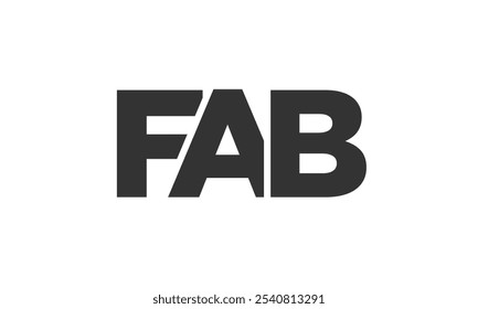 FAB logo design template with strong and modern bold text. Initial based vector logotype featuring simple and minimal typography. Trendy company identity ideal for businesses brand presence.