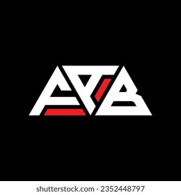 Diseño del logotipo de la letra del triángulo FAB con forma de triángulo. Monograma de diseño del logotipo del triángulo FAB. Plantilla de logotipo vectorial de triángulo FAB con color rojo. Logo triangular de FAB Diseño sencillo, elegante y lujoso.