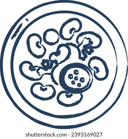Fabada asturiana hand drawn vector illustration