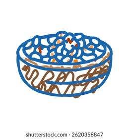 fabada asturiana spanish cuisine doodle icon sketch vector. fabada asturiana spanish cuisine sign. isolated symbol illustration