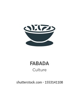 Fabada vector icon on white background. Flat vector fabada icon symbol sign from modern culture collection for mobile concept and web apps design.